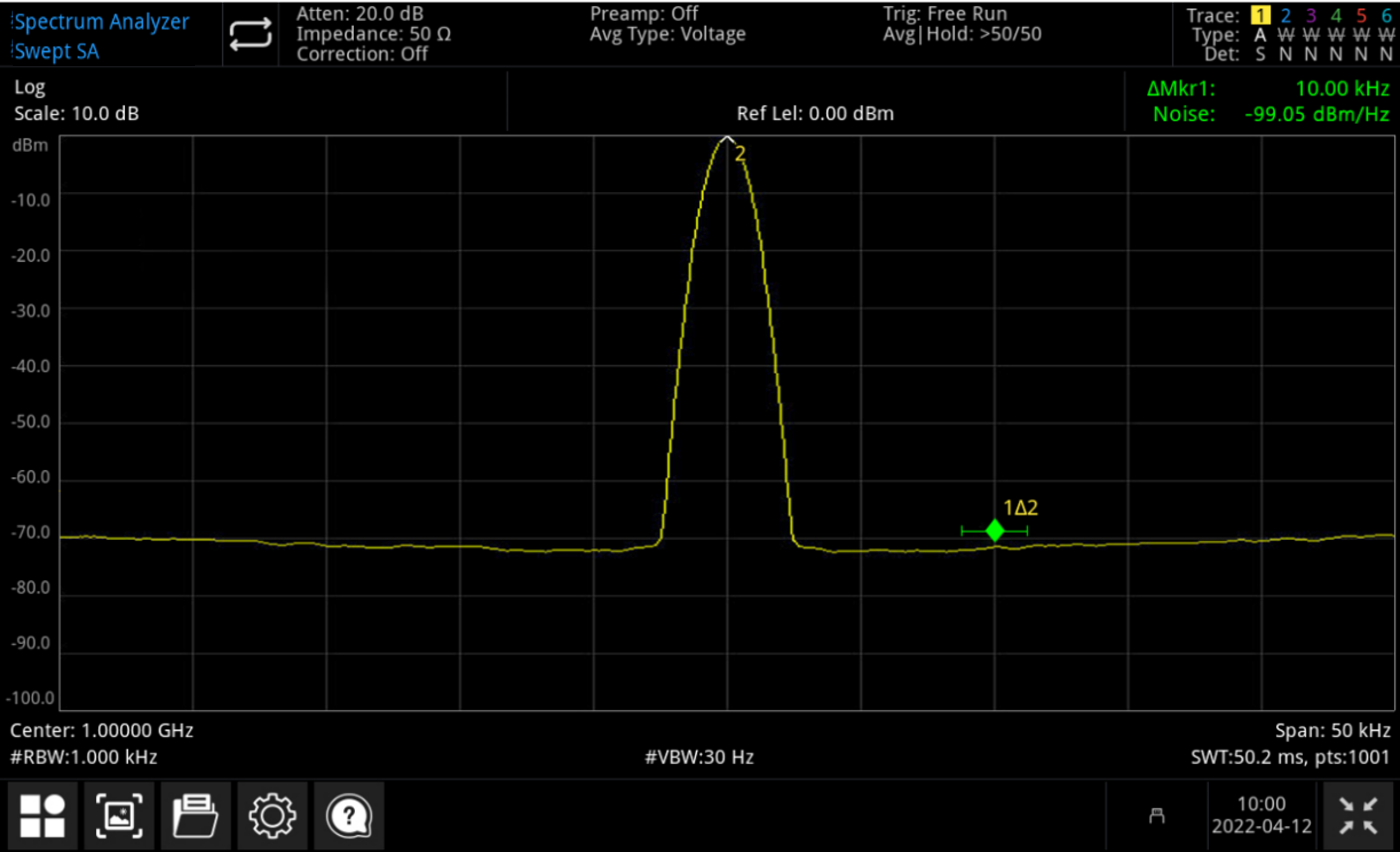 UNI-T UTS3000T+ Performance-Series DANL and close-in phase noise