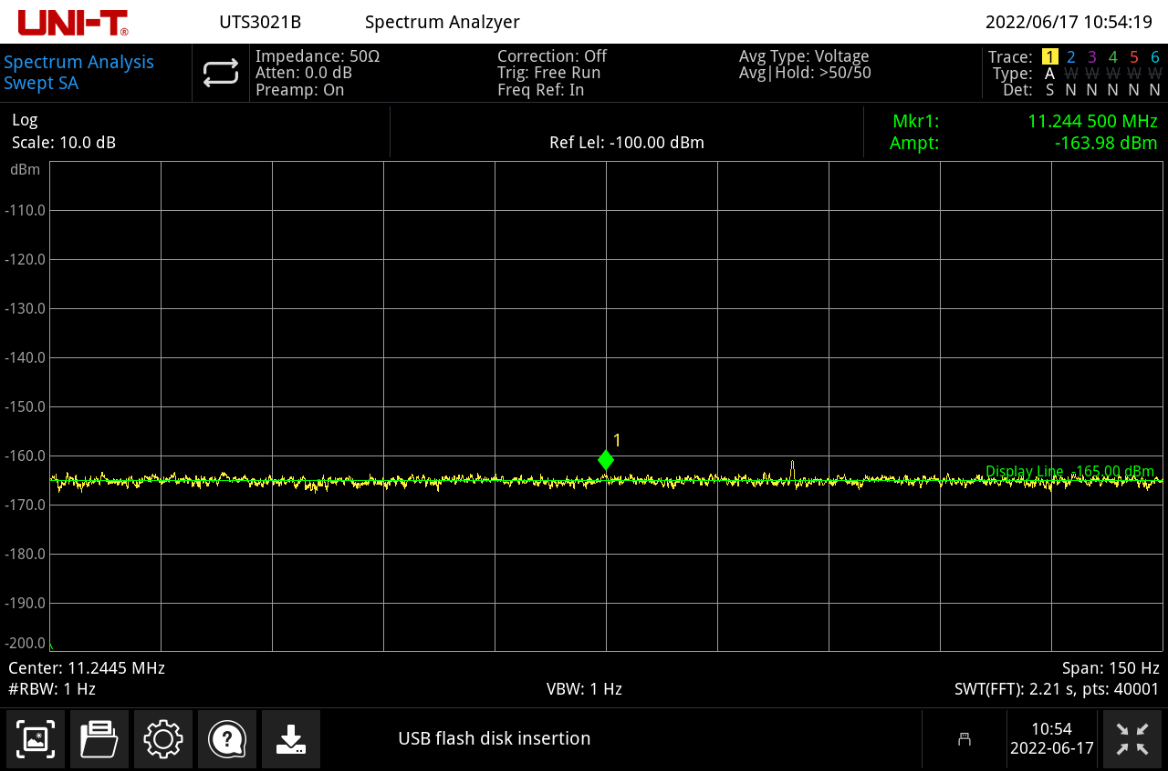 UNI-T UTS3000T+ Performance-Series Low displayed average noise level