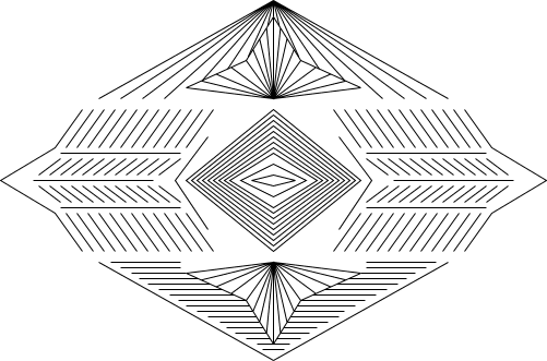 Vector line drawing of a UFO
