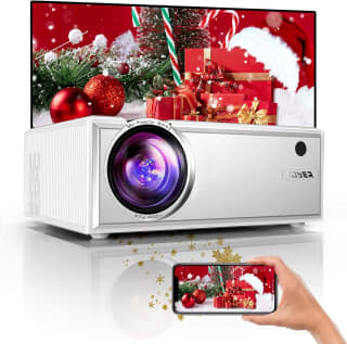 Mini WiFi Projector, YABER 5500 Lumen Mini Wireless Mirroring Projectors Support 1080P Portable Projector With Dolby Compatible