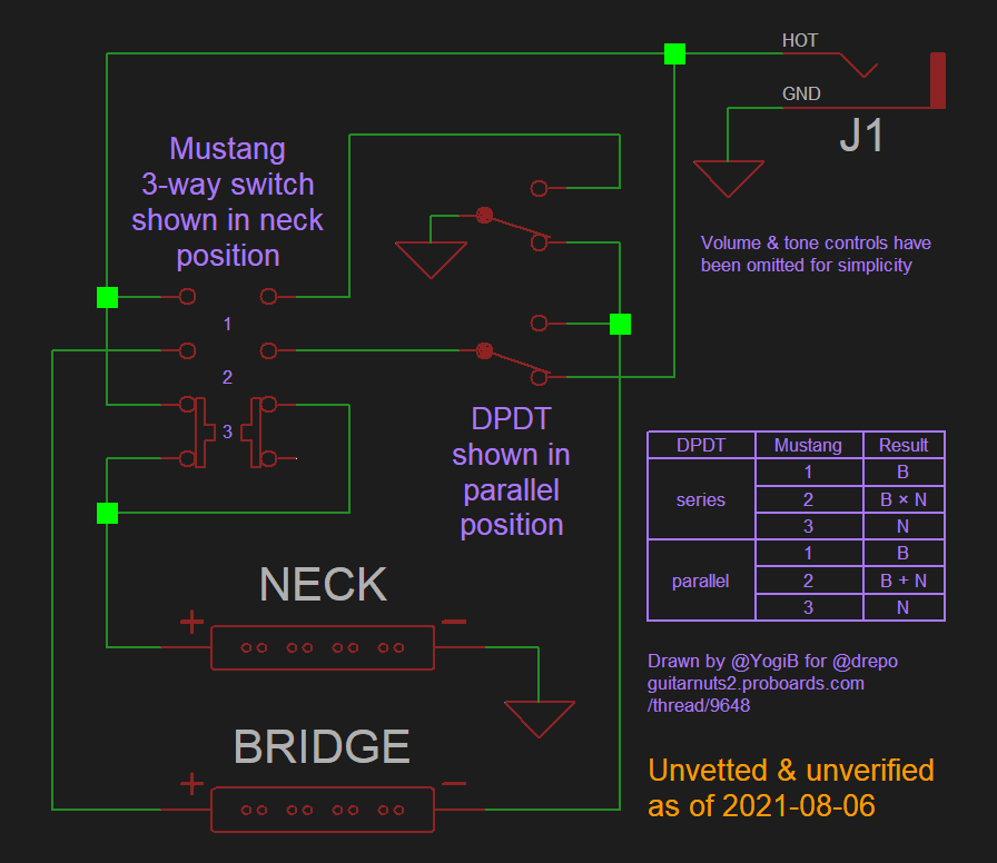 Need help wiring a series/parallel switch GuitarNutz 2