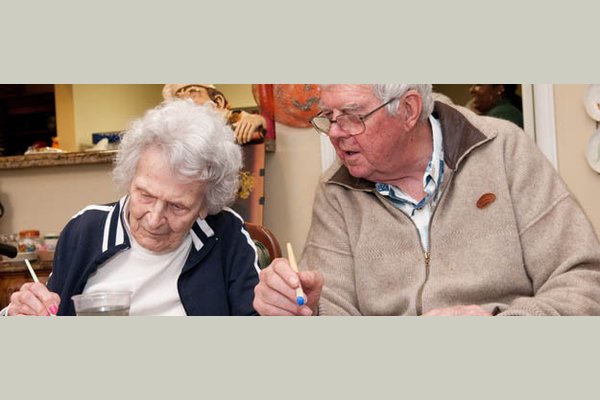 Silverado Naperville couple-playing-bingo