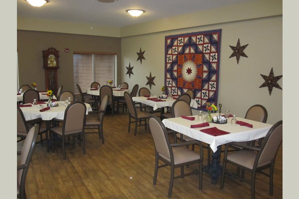 A new dining room was added in a remodeling project that finished in November of 2013.