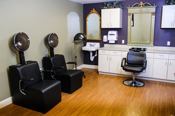 Enjoy a style at Legend's beauty shop.