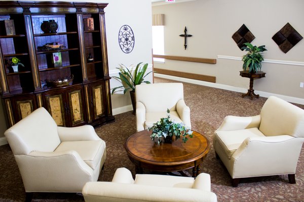 Relax in Legend's lobby area.