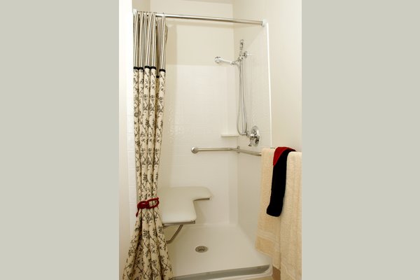 All apartments comes with a walk in shower for ease and safety.
