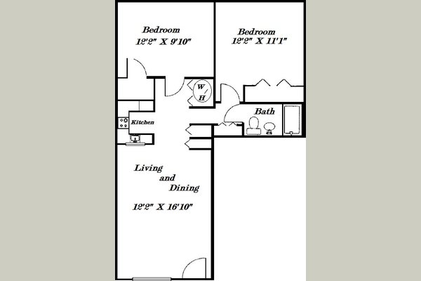 Oaks At Four Corners 2 bd size