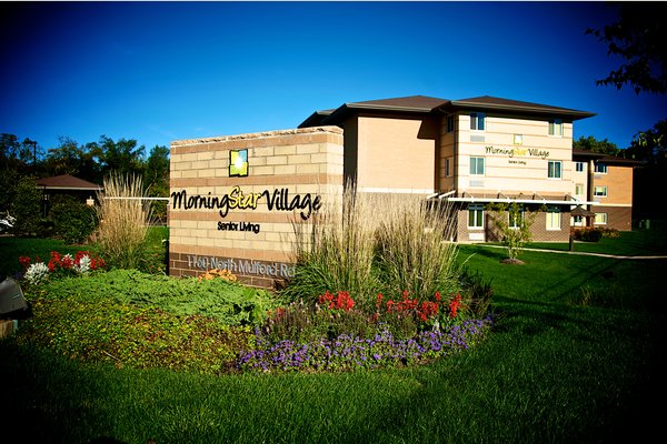 Here is a photograph of the beautiful Morning Star Village as you would pull in to our parking lot.  