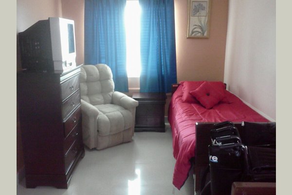 This is an example of one of the private rooms available on site. 