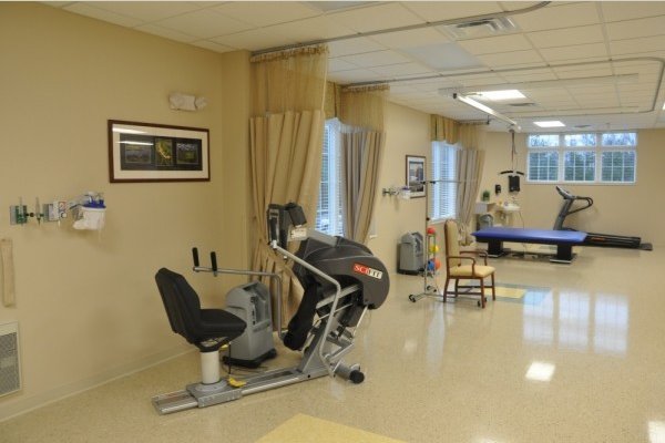 3,000 square foot rehabilitation gym equipped with Wii-Habilitation station, treadmills, stationary bikes, free weights, Activity of Daily Living area and more! Therapy offered 6 days a week