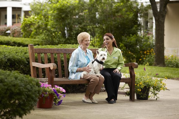Outdoor conversation to engage the client and be active.