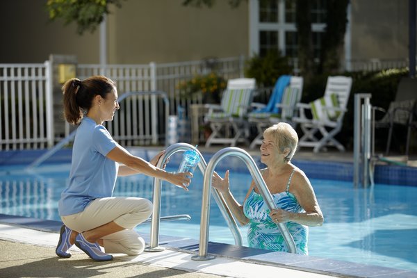 Comfort Keepers is compassionate and help its client actively do its exercise by attending its regular swimming activity.
