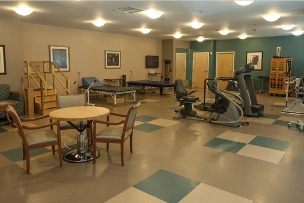 Our newly renovated rehabilitation room offers our patients a spacious area to begin their road to recovery.  Our trained therapists works with our patients using the most current modalities to obtain the best outcomes to get our patients back home as quick as possible.