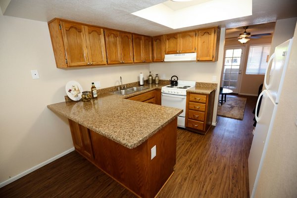 All appliances included, beautiful countertops, and a lot of cabinetry for storage