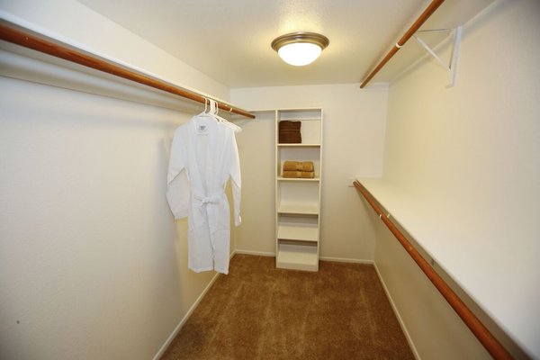 Plenty of hanging and shelf space in the Master Bedroom Closets