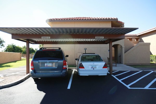 We offer covered and uncovered reserved parking