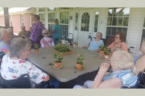 Gardening on the porch