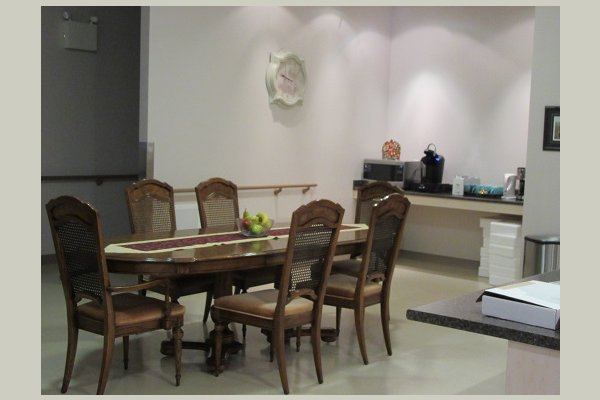 This dining area is a  home away from home and we have a breakfast nook in the background where the coffee is always on and the kettle is ready to go