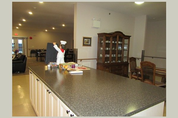 Another view from the kitchen into the living area