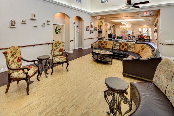 This photo showcases our open floor plan which allows for safe wandering and reduced confusion when navigating from room to room.