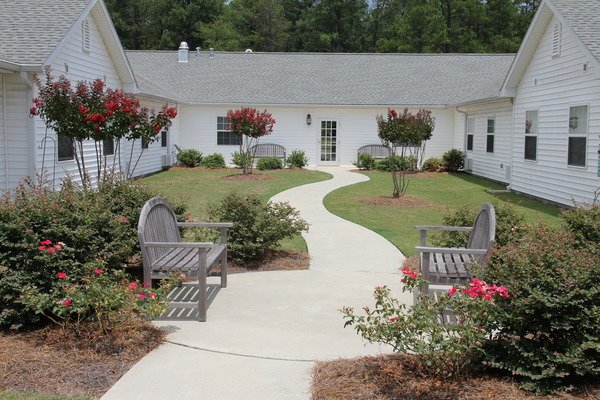 We encourage residents to get fresh air and sunshine in our courtyard! 