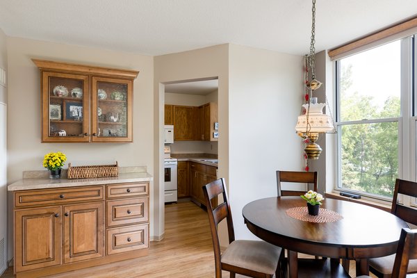 Corner unit dining room and kitchen