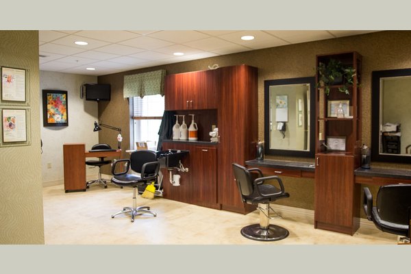Country Meadows residents can enjoy salon and spa services right on campus. 
