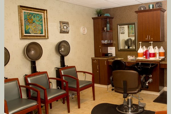 Country Meadows residents can enjoy salon and spa services right on campus. 