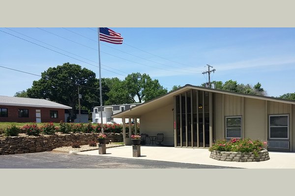 Main entrance/front of the facility.