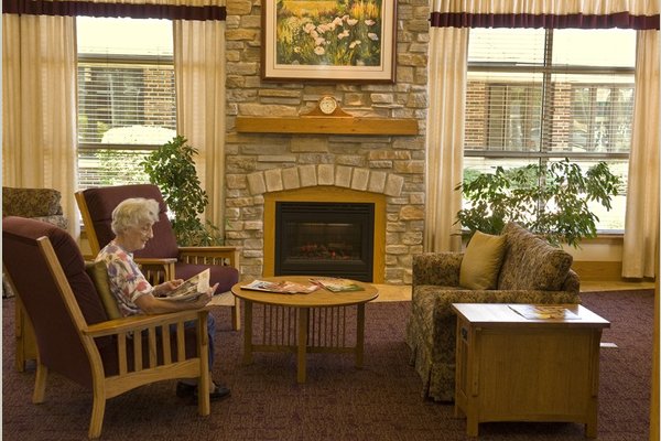 Luther Manor has many common areas for residents to socialize or simply relax and read a book.