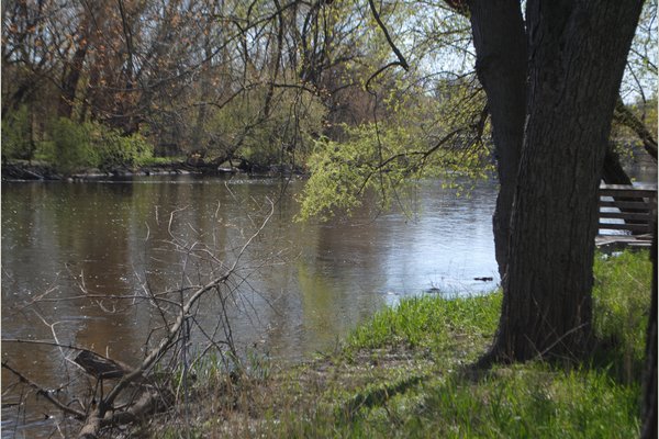 Nestled in a quiet, wooded area next to the Milwaukee River