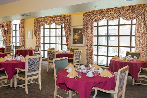 Open seating restaurant style dining in our beautiful dining room.
