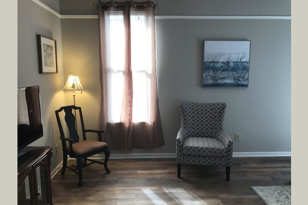 Sitting area in bedroom.