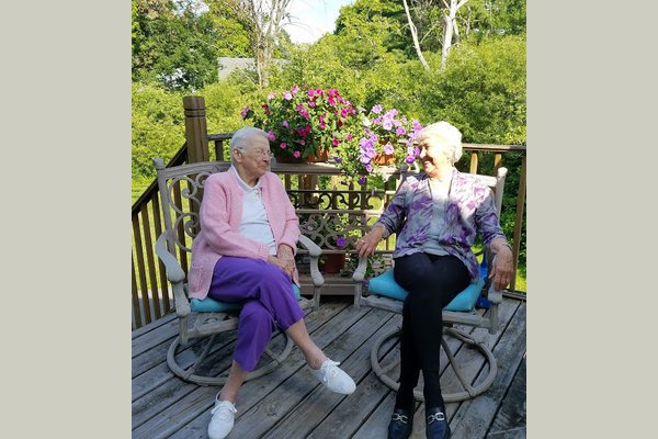 Residents enjoying the back deck