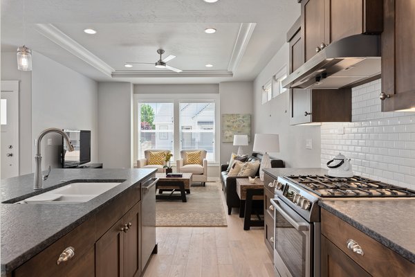 Kitchen and great room.