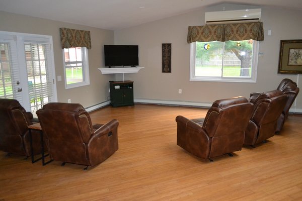 Spacious area for those times when the residents want to watch something on the TV.