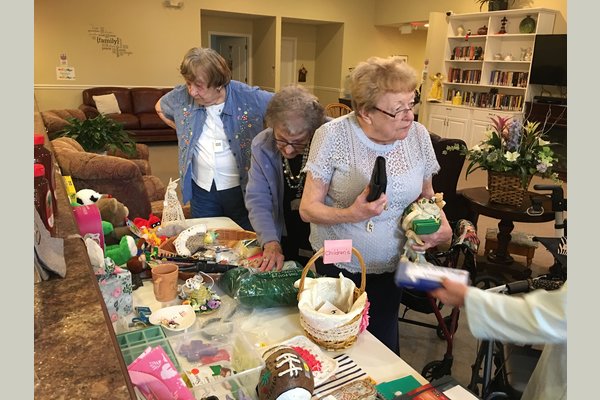Residents use their Bee Bucks to buy toiletries, jewelry and gifts for their families.