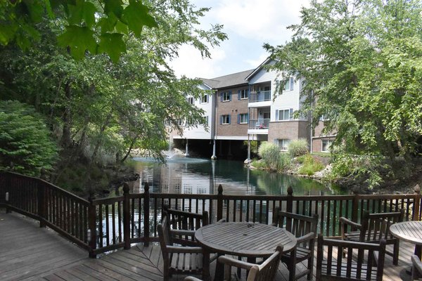 Our wonderful deck, overlooking the pond