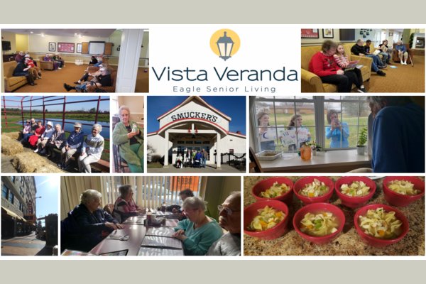 At Vista Veranda, we love to drive! We go to Palace Theater, Amish Country, Monroe's Apple Orchard, pontoon boat rides, Portage County Fair. We also enjoy time indoors by cooking, reading with Carlin Elementary Students, and bowling competitions. Even during times of social distancing, we still enjoy our day with our families.