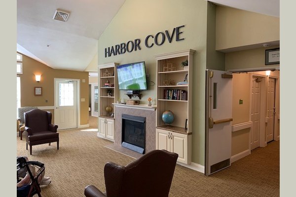 Living Room area- Fireplace. Our community is beautiful and open for our residents to enjoy all the wonderful common spaces, including 4 outdoor spaces that are secured