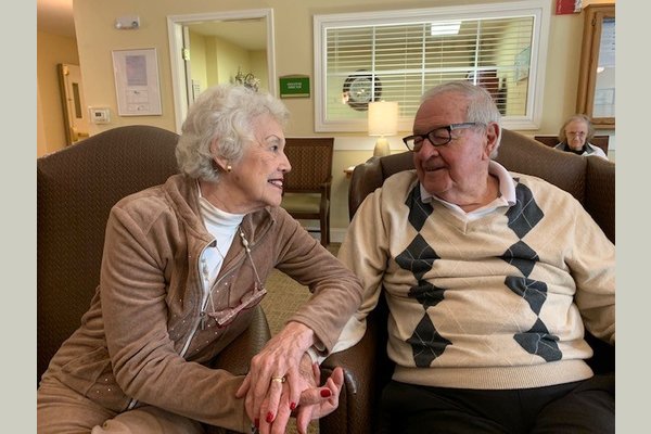 Gretta loves coming to spend time with her Howard at Harbor Cove