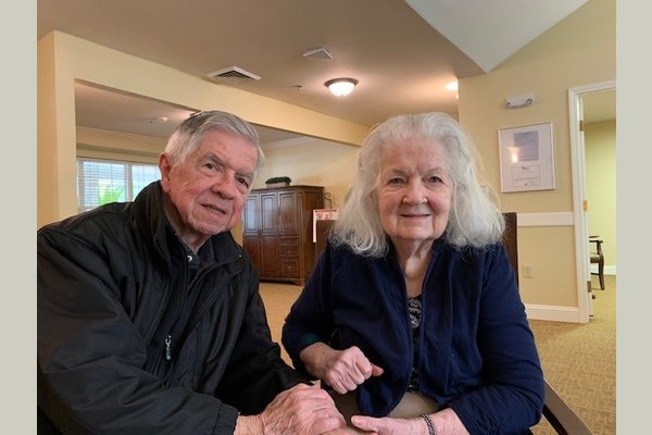 John visiting his beautiful wife, Joanne, at Harbor Cove.