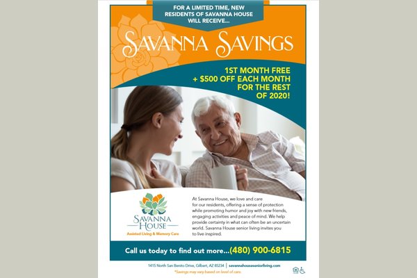 1st month free rent plus $500 off each monthly rent for the rest of 2020!