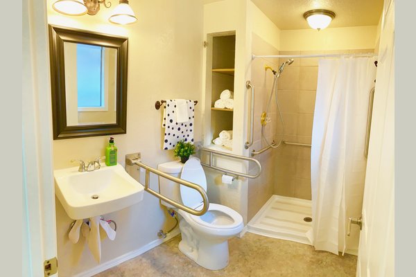 By the end of November, AFH at Silver Lake, LLC will have a huge wheelchair accessible shower on top of current 2 bathrooms. 