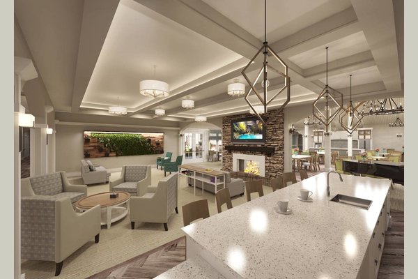 Memory Care Living room kitchen