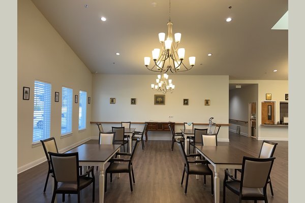 Home-cooked meals are enjoyed here in our dining room.