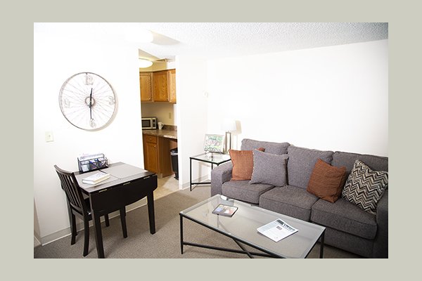 Our large, one-bedroom apartments are 570 square feet with updated carpet, paint and windows to let the sunshine in.