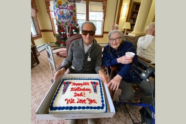 What a beautiful couple!!  They just celebrated their 76th wedding anniversary and now he is celebrating his 103rd Bday!!