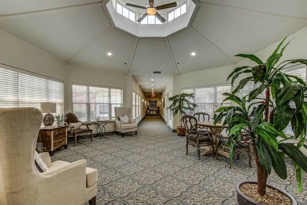 Hallway and seating areas