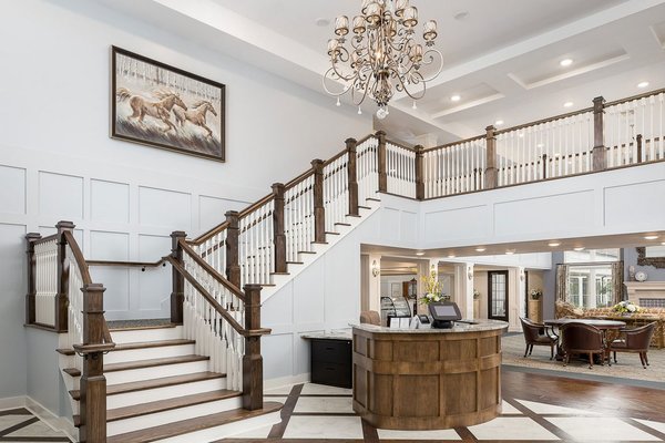 Staircase and reception area